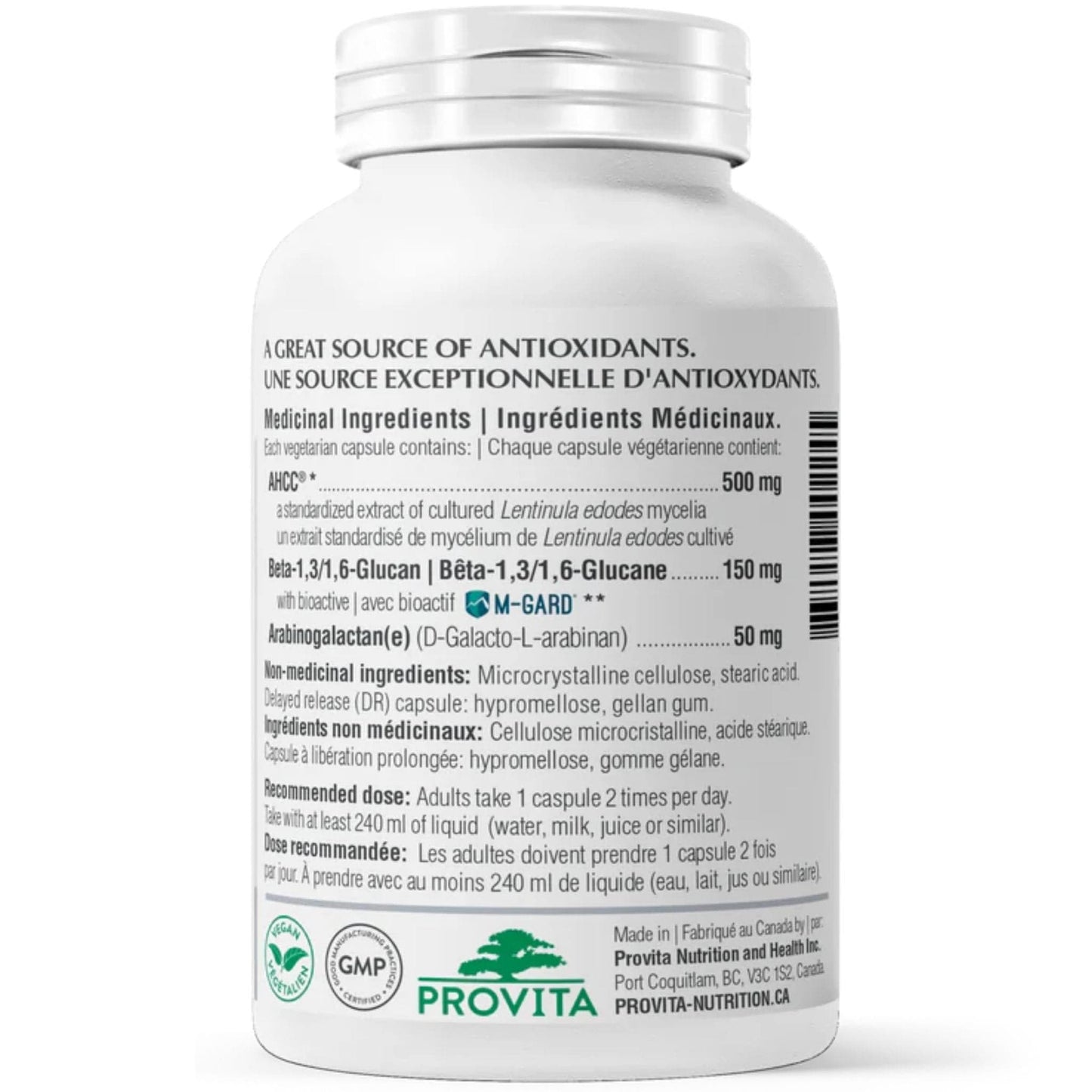 60 Vegetable Capsules | Provita AHCC Complex