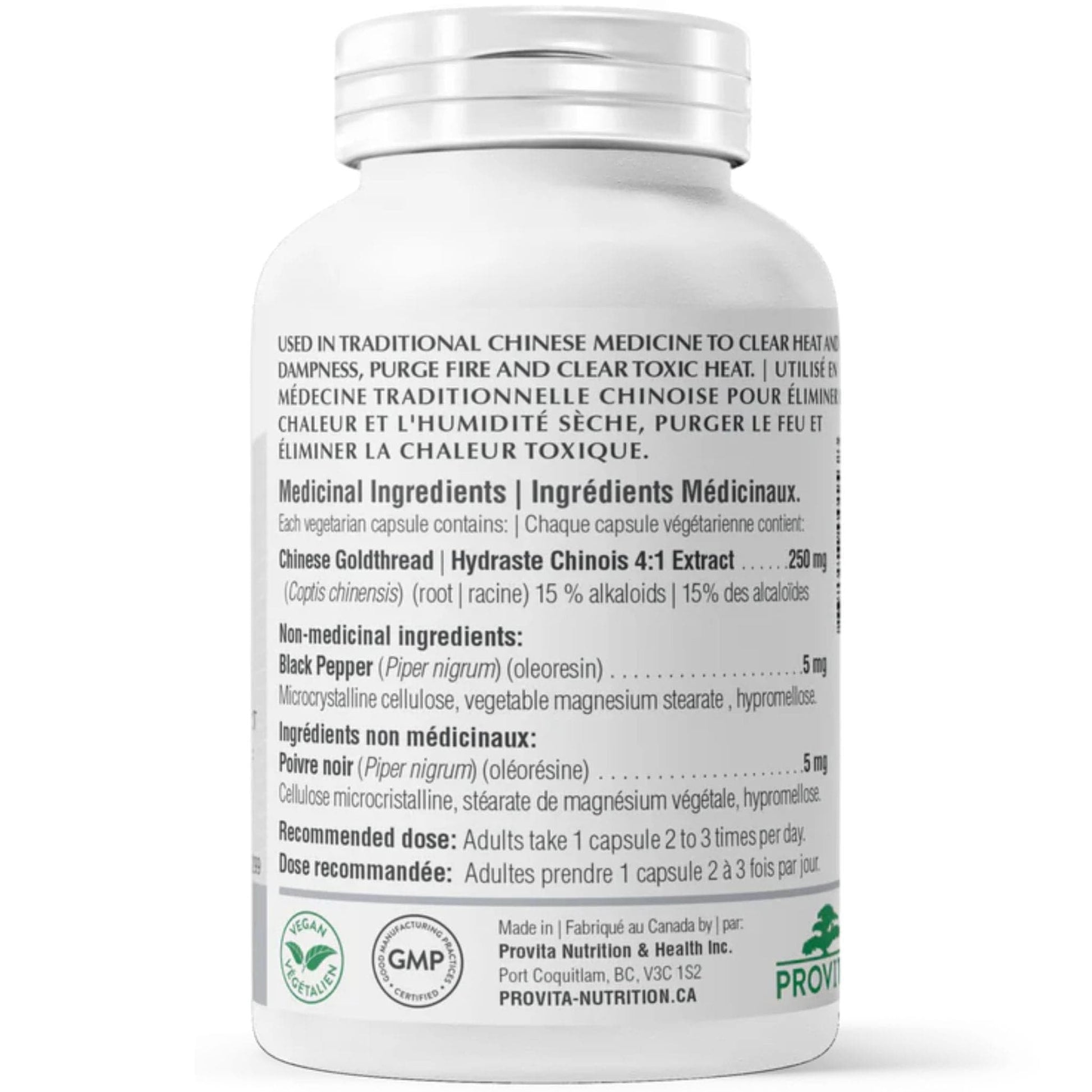 90 Vegetable Capsules | Provita Nutrition Goldenseal Coptis C1000