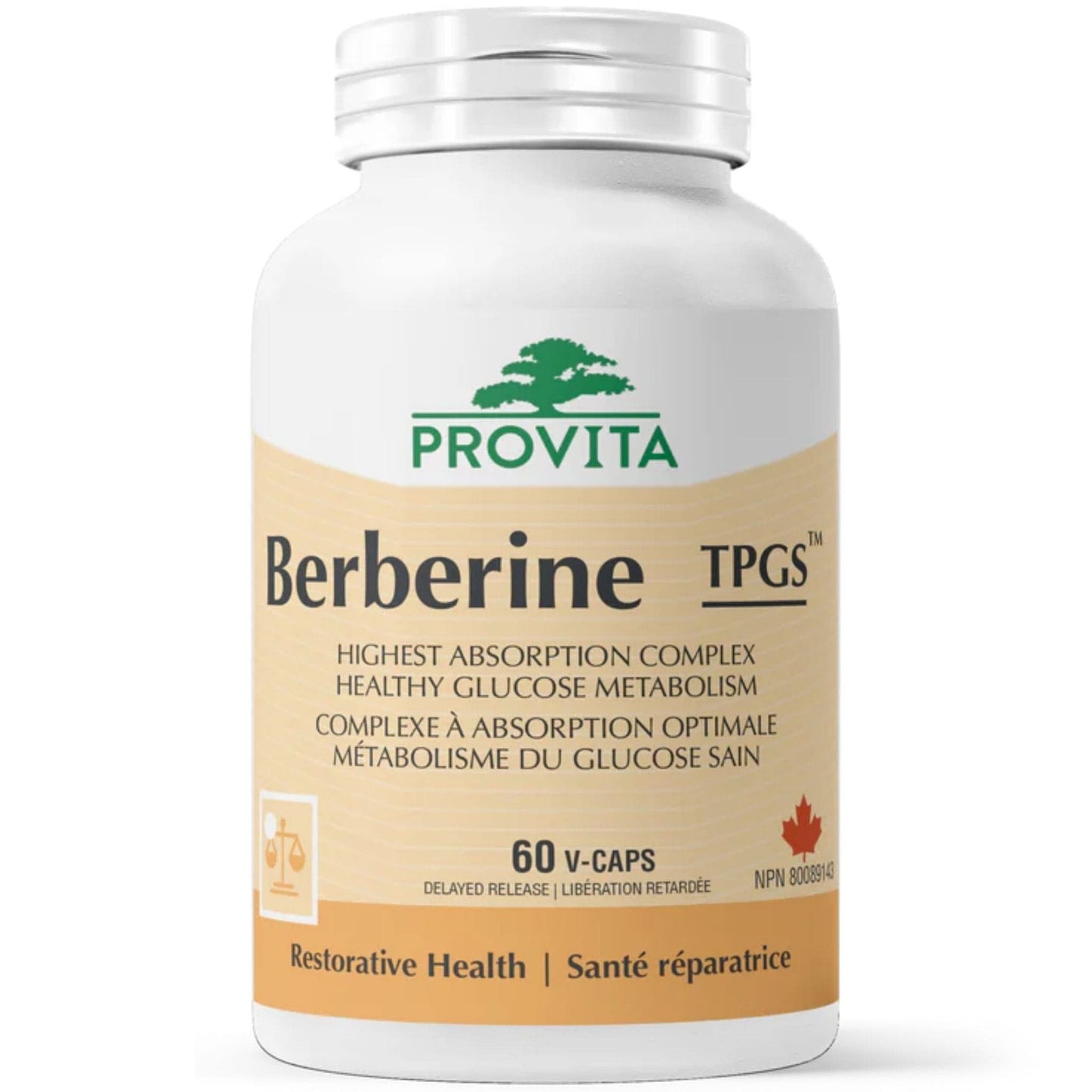 60 Vegetable Capsules | Provita Nutrition Berberine TPGS