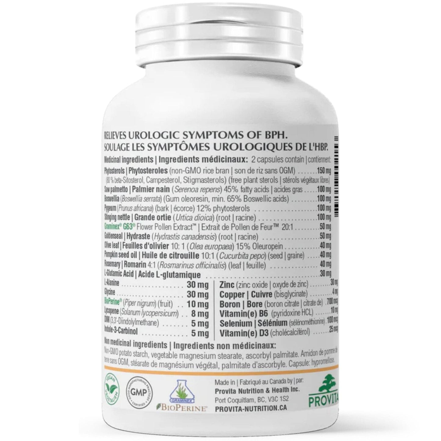 60 Vegetable Capsules | Provita Prostate Complex