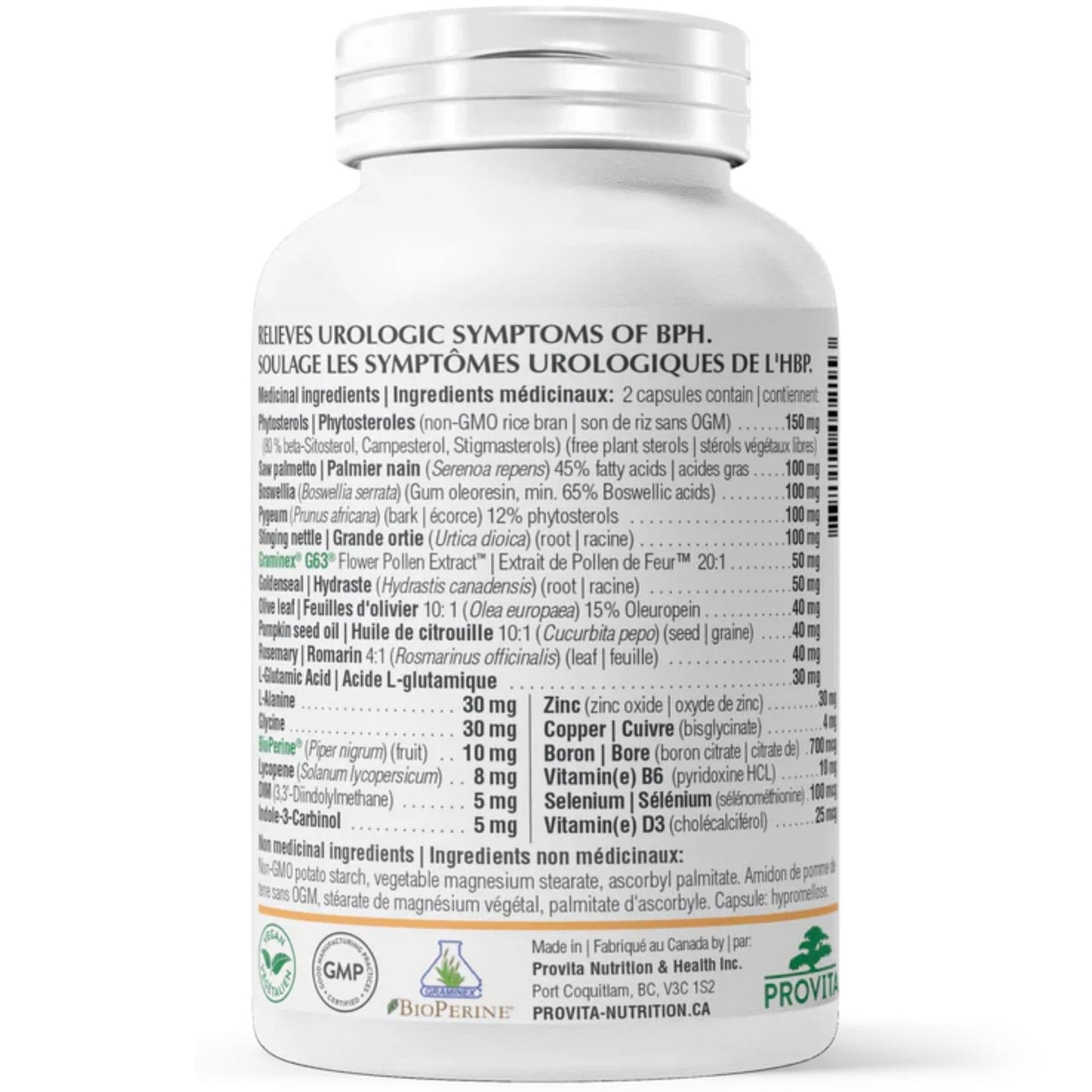 60 Vegetable Capsules | Provita Prostate Complex