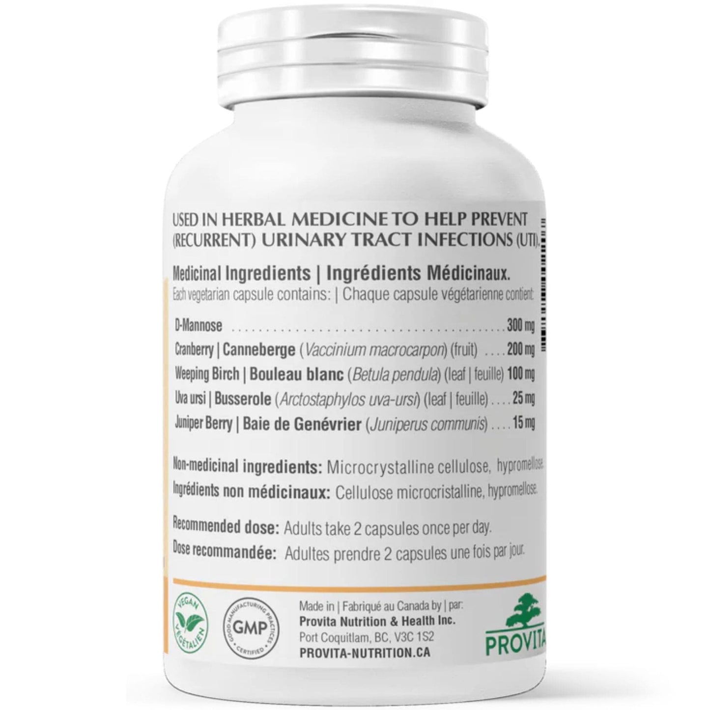 60 Vegetable Capsules | Provita Nutrition UTI Complex