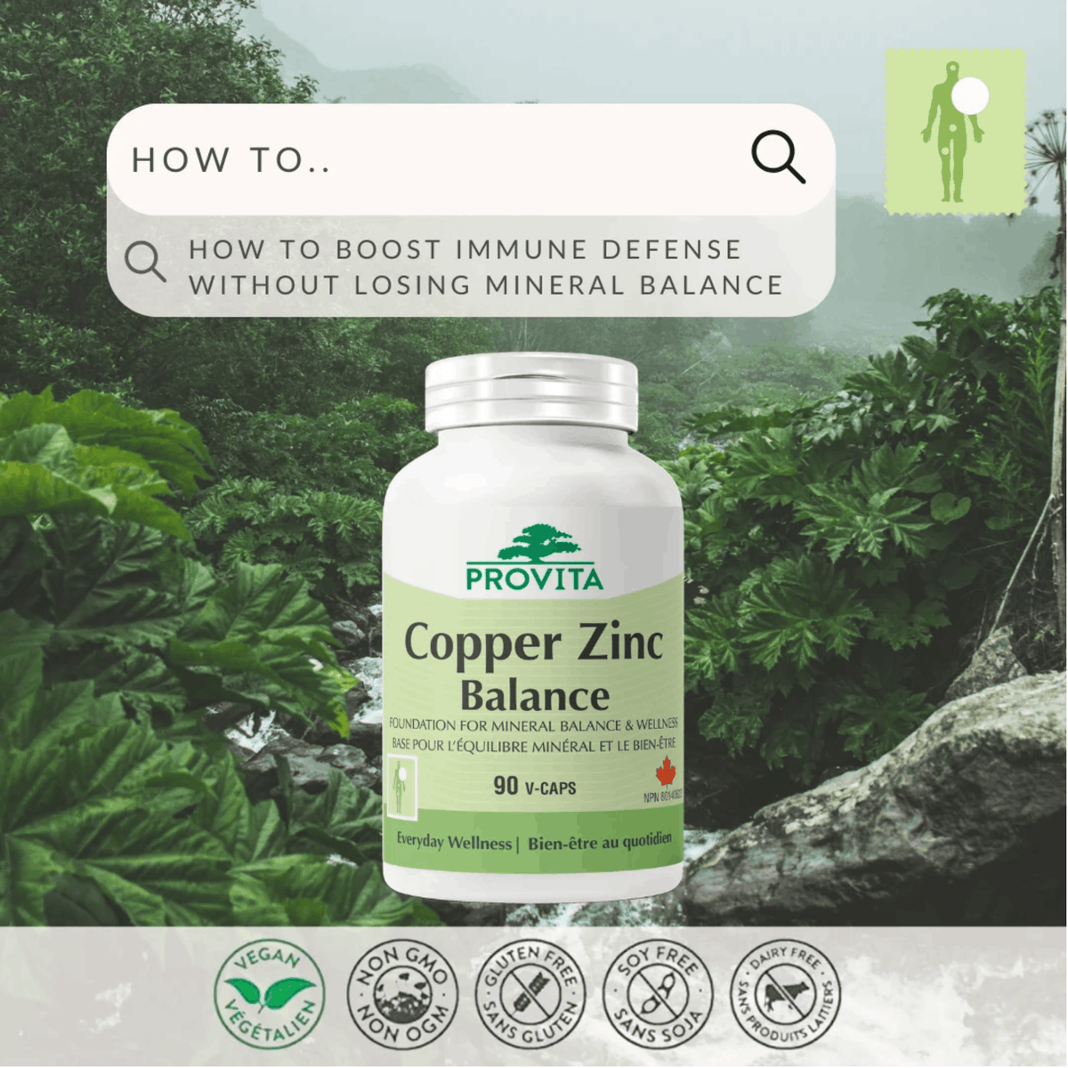 90 Vegetable Capsules | Provita Copper Zinc Balance