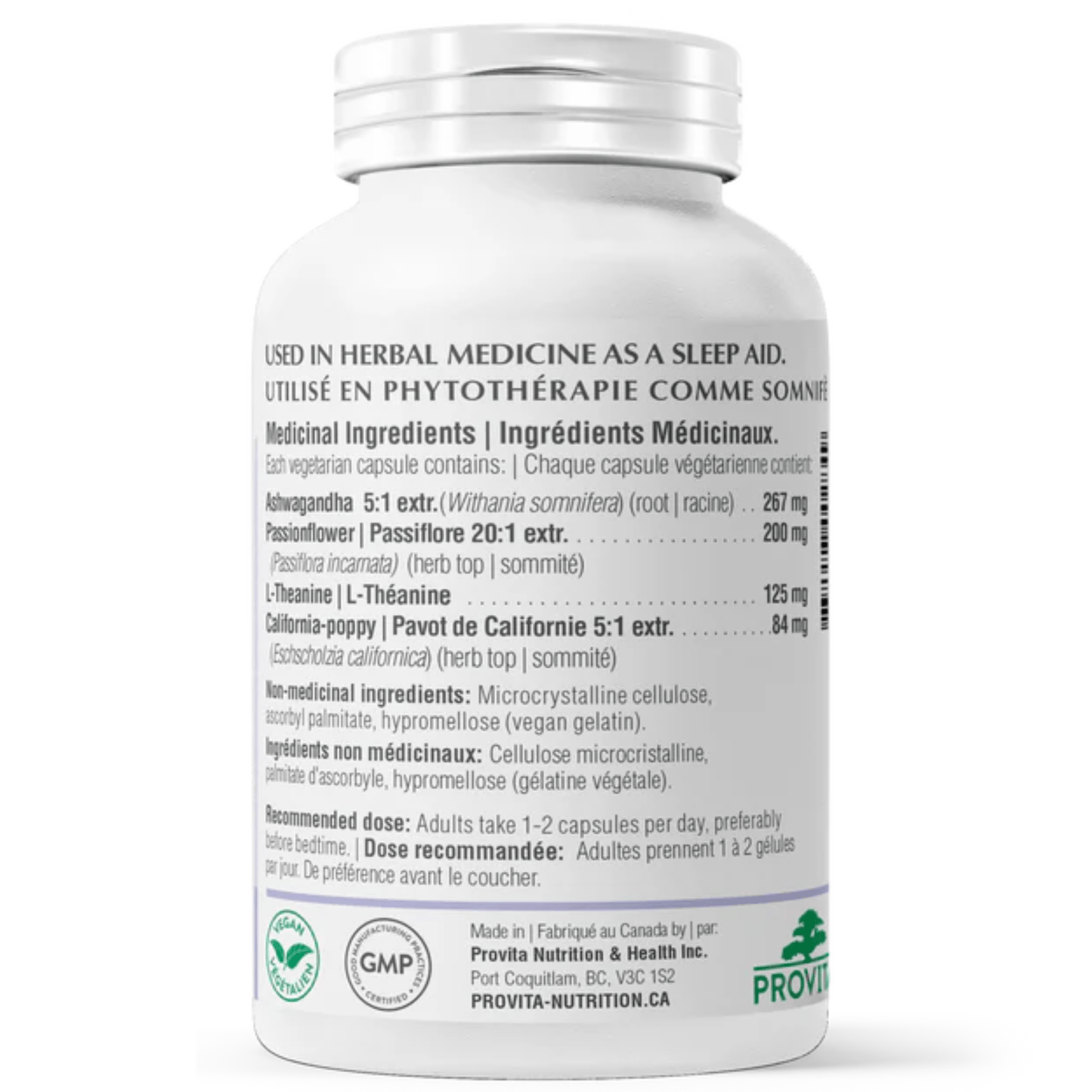 Provita Dream-On with Ashwagandha, Natural Sleep and Relaxation Support, 60 Vegetable Capsules