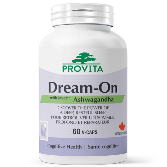 Provita Dream-On with Ashwagandha, Natural Sleep and Relaxation Support, 60 Vegetable Capsules