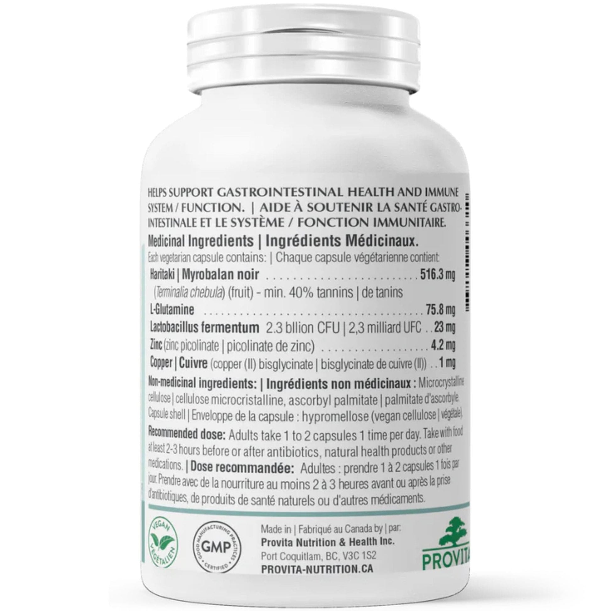 60 Vegetable Capsules | Provita Gut Immune