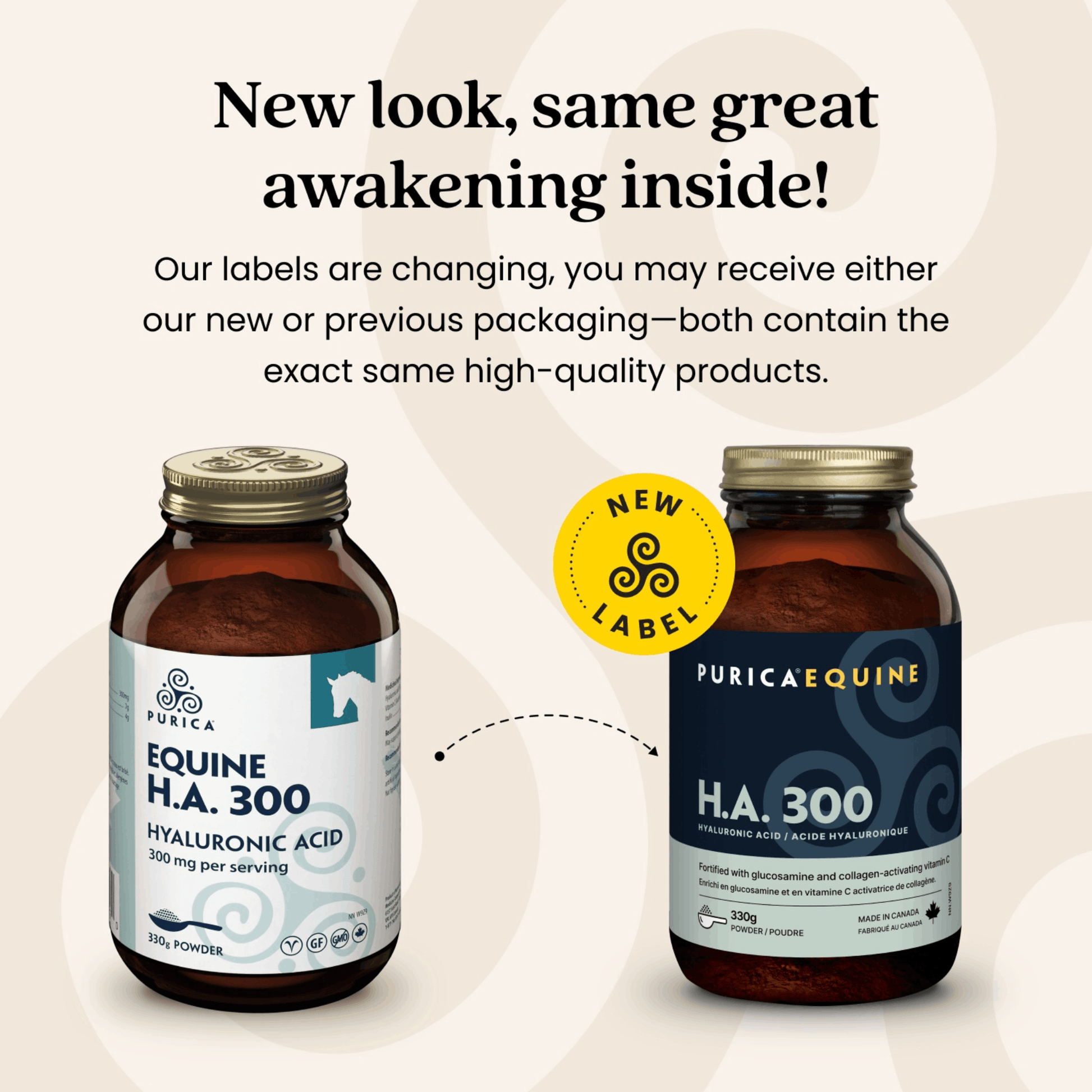 330g | Purica Equine H.A Hyaluronic Acid 300 New Look