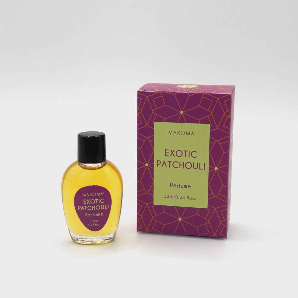 Maroma Perfume Oil, Alcohol-Free, 10 Scents, 10ml - Exotic Patchouli