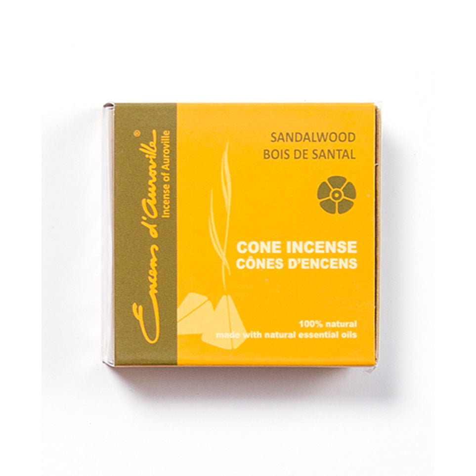 Maroma Cone Incense, Frankincense, Lavender, Sandalwood or Patchouli, 10 Cones - Sandalwood