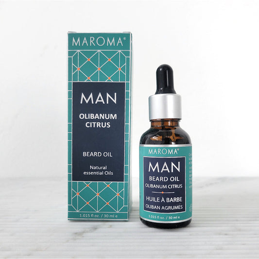 Maroma Beard Oil, Natural Botanical Oils, Olibanum Citrus or Cedar Lavender, 30ml - Olibanum Citrus