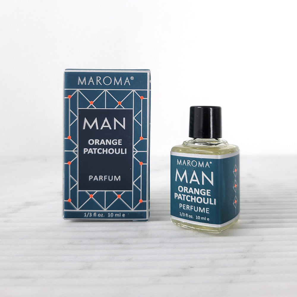 Maroma Grooming Collection Perfume Oil, Orange Patchouli, Cedar Lavender, Olibanum Citrus or Tonka Vetiver, 10ml - Orange Patchouli