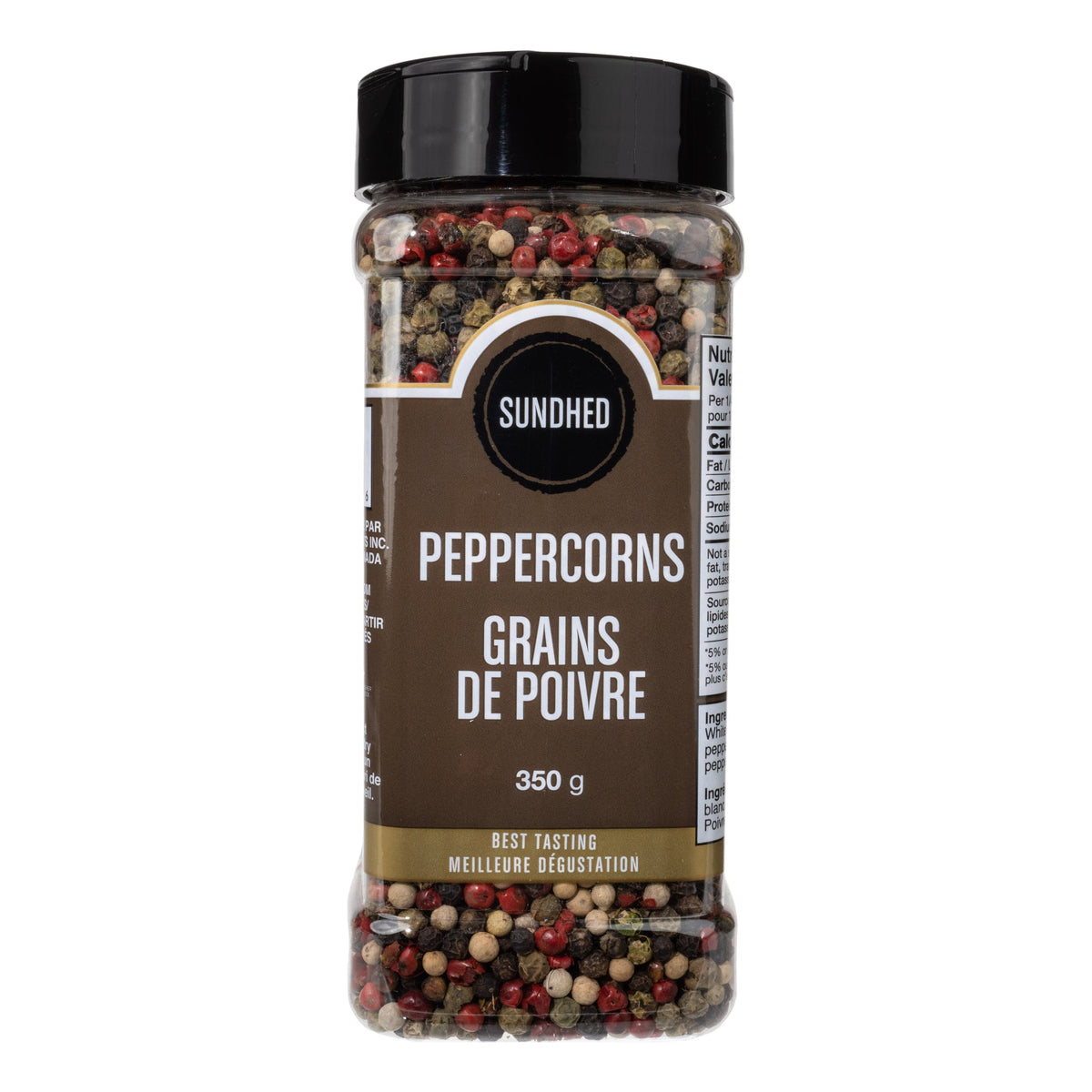 Sundhed Mixed Peppercorns, Black, White, Pink and Green, 170g or 350g - 350g