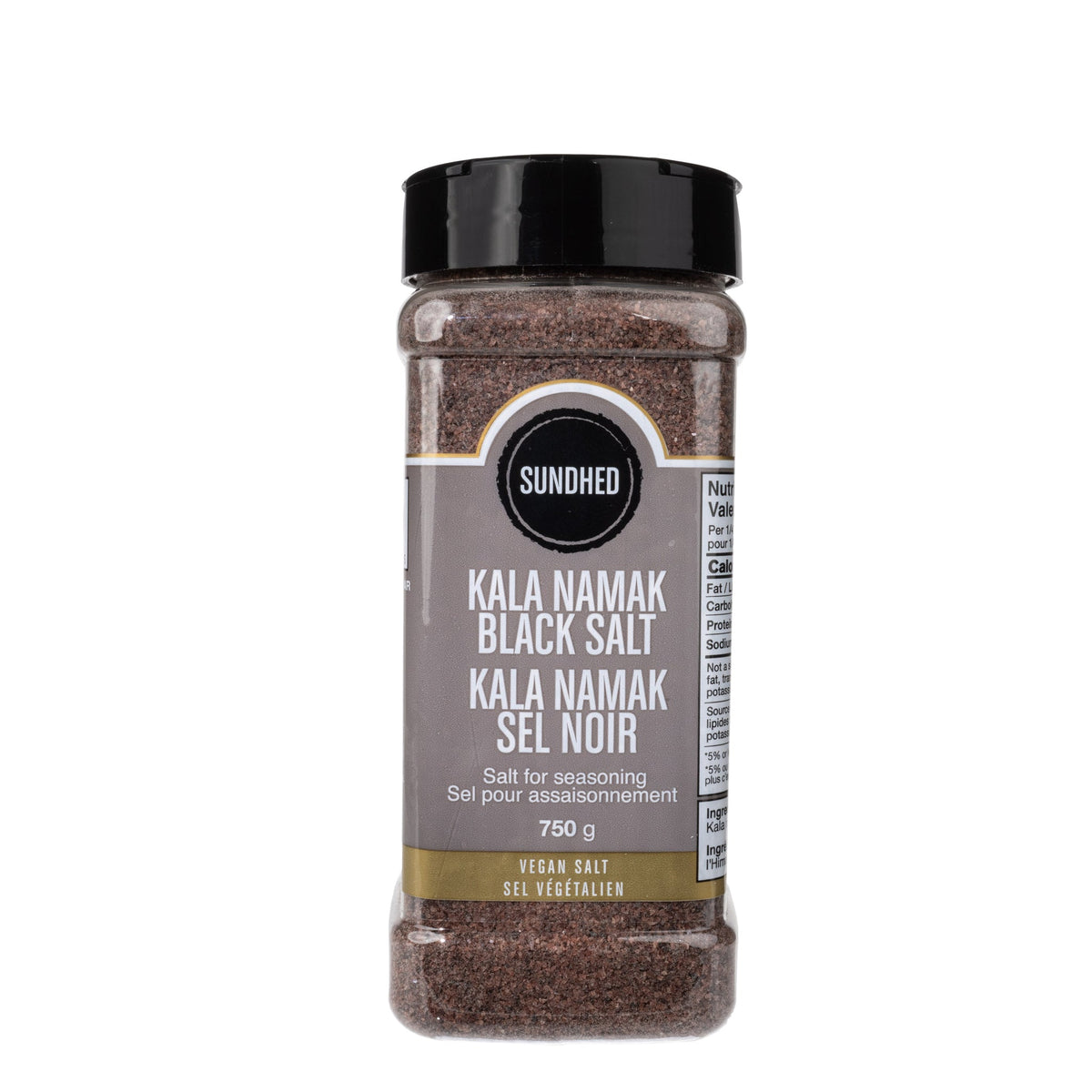 Sundhed Kala Namak Indian Black Salt 750g Jar, Himalayan Black Salt, Fine or Coarse Grain, Kosher - Fine