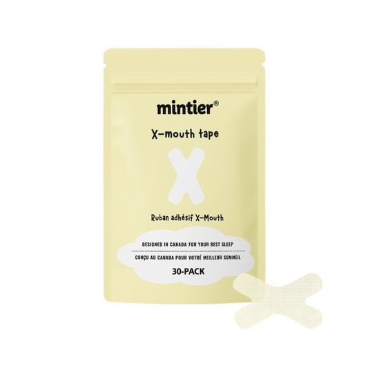 Mintier X Sensitive Skin Mouth Tape, X-Shaped Sleep Strips for Nasal Breathing, 30 Strips