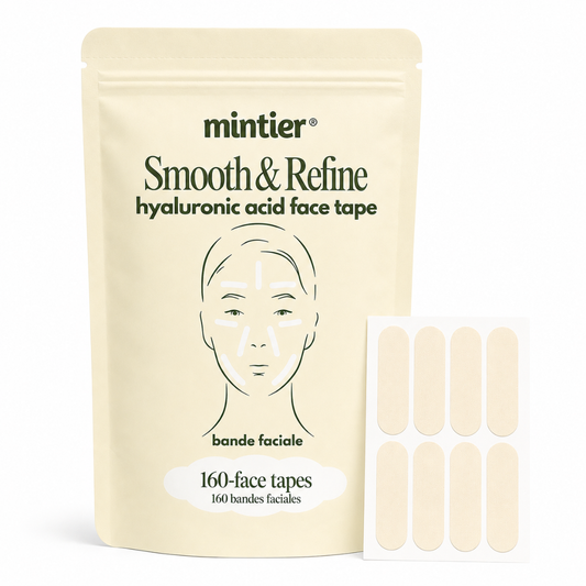 Mintier Overnight Face Tape, Smooth & Refine (Hyaluronic Acid) or Plump & Hydrate (Marine Collagen), 160 Tapes - Smooth & Refine (Hyaluronic Acid)