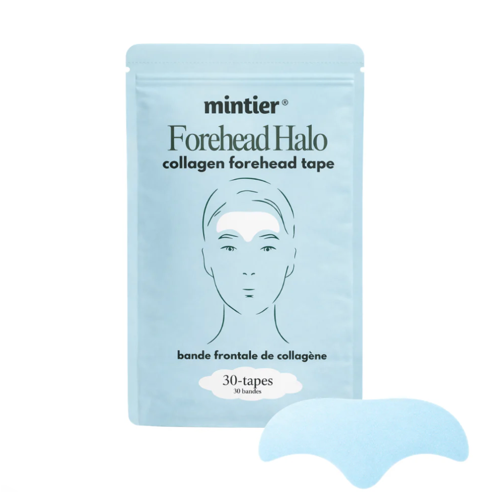 Mintier Forehead Halo Face Tape, Contoured Overnight Forehead Patch, Collagen or Hyaluronic Acid, 30 Count - Marine Collagen