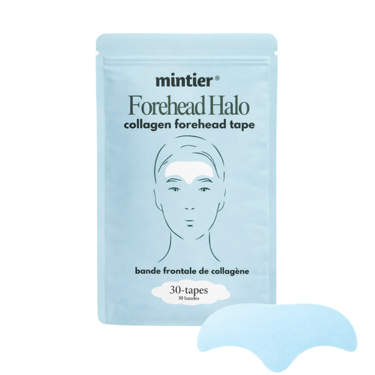Mintier Forehead Halo Face Tape, Contoured Overnight Forehead Patch, Collagen or Hyaluronic Acid, 30 Count - Marine Collagen