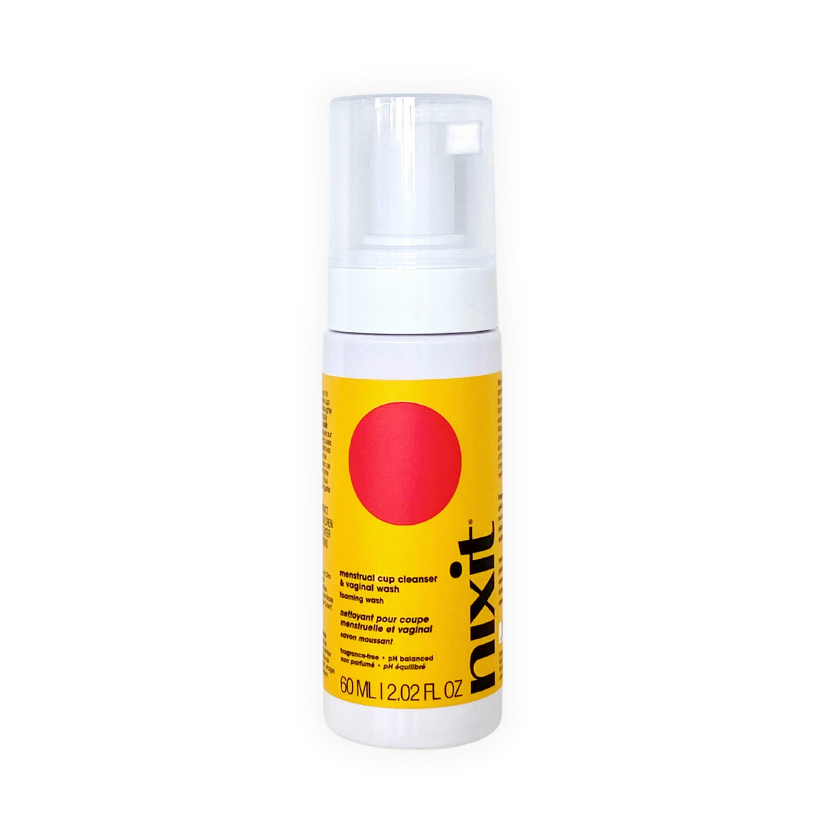 Nixit Foaming Wash, pH-Balanced Menstrual Cup Cleanser and Intimate Wash, Plant-Based, 60-160ml - 60ml Travel