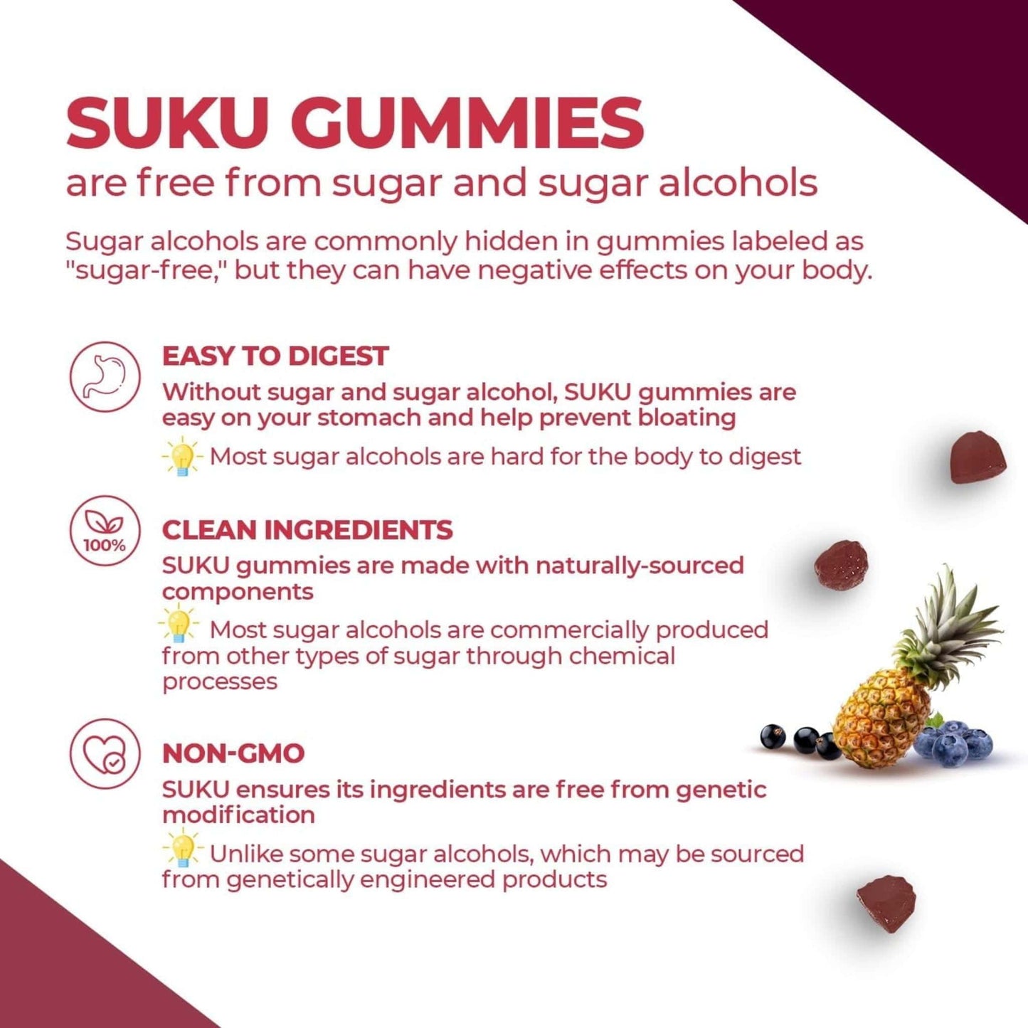 Bluenberry and Pineapple Flavour, 60 Gummies | SUKU Vitamins Ultimate Immunity