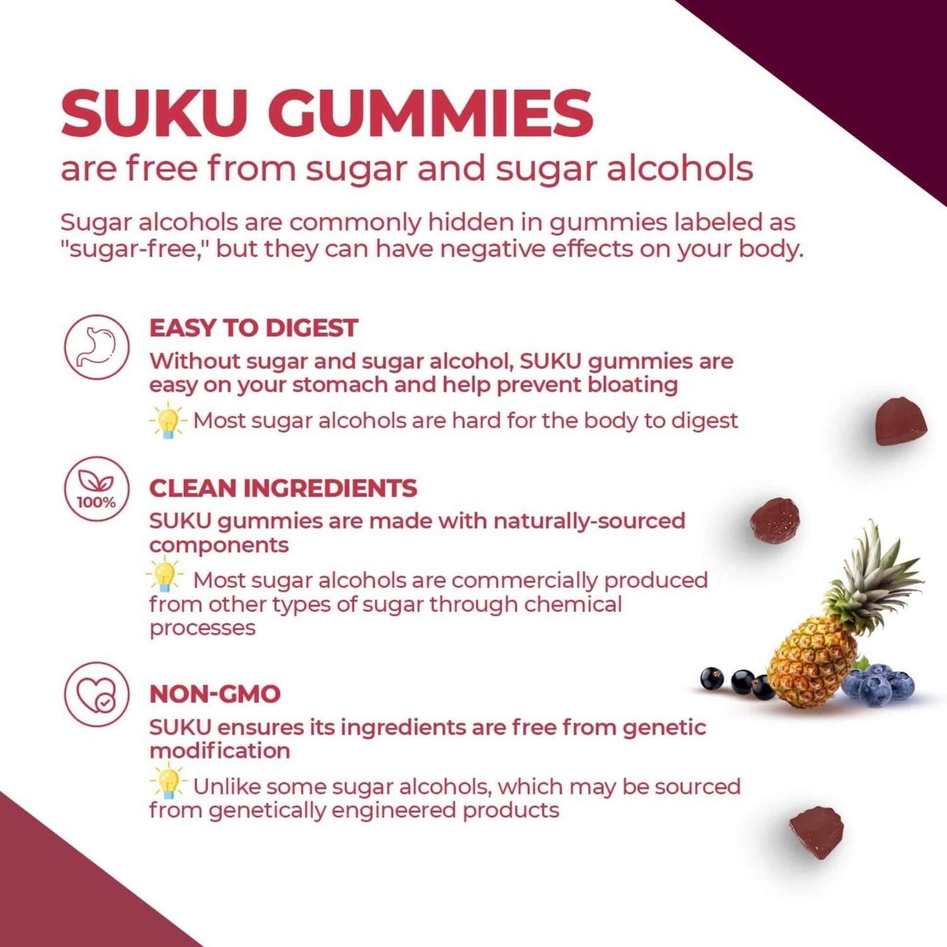 Bluenberry and Pineapple Flavour, 60 Gummies | SUKU Vitamins Ultimate Immunity