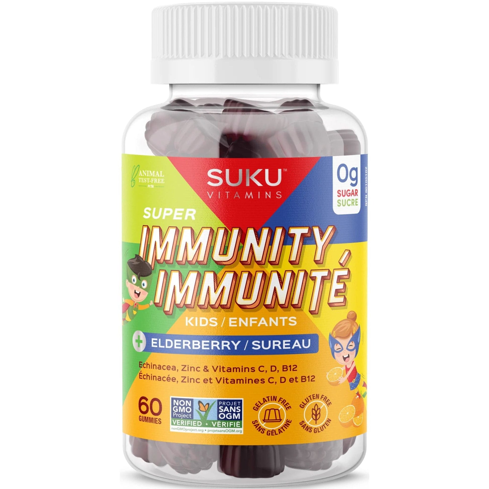 Orange Flavour, 60 Gummies | SUKU Vitamins Kids Super Immunity