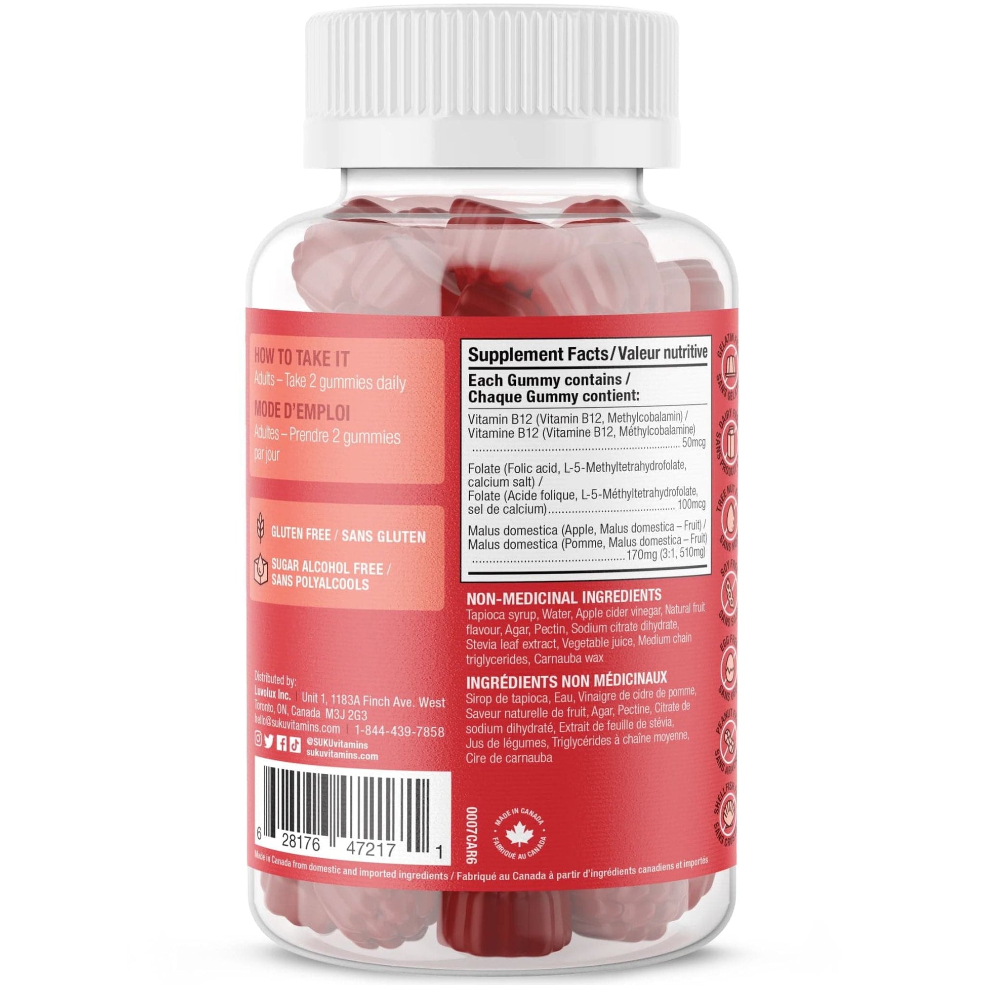 Natural Apple Flavour, 60 Gummies | Suku Vitamins Appley Ever After (Apple Cider Vinegar Gummies with Mother)