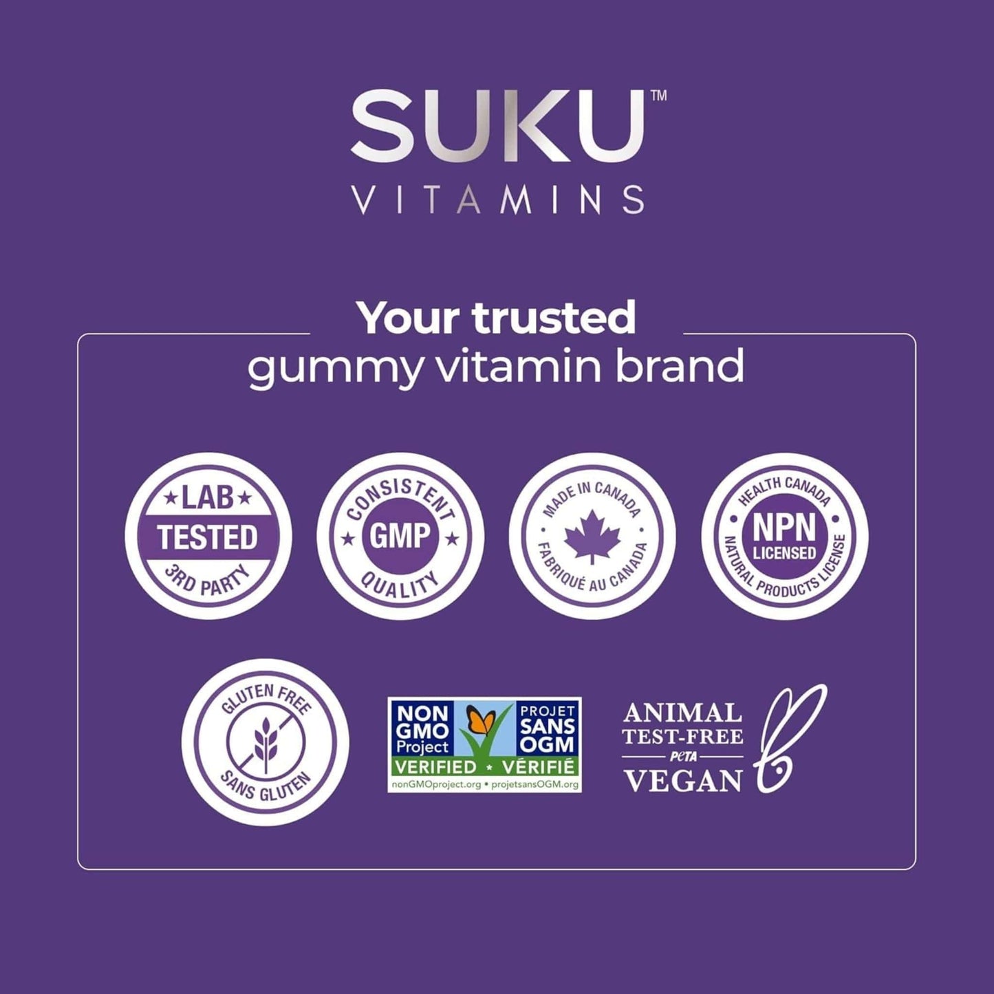 Blackberry and Hibiscus Flavour, 60 Gummies | Suku Vitamins Restful Sleep (Melatonin, L-Theanine & GABA)