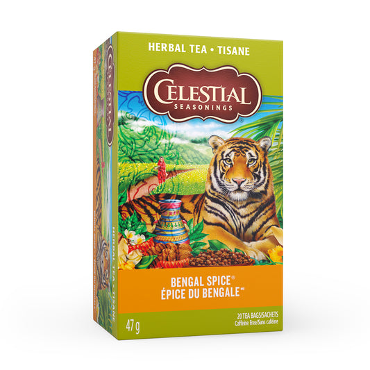 Celestial Seasonings Bengal Spice Herbal Tea Case of 12 x 20 Bags