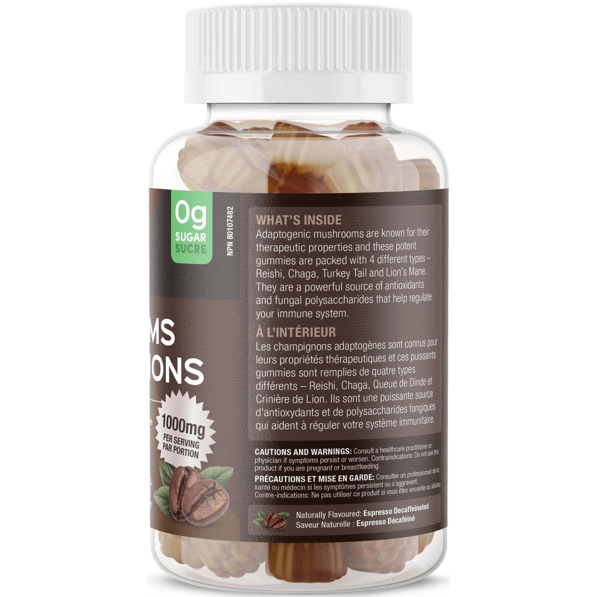 Espresso Decaffeinated Flavour, 60 Gummies | Suku Vitamins Super Mushrooms