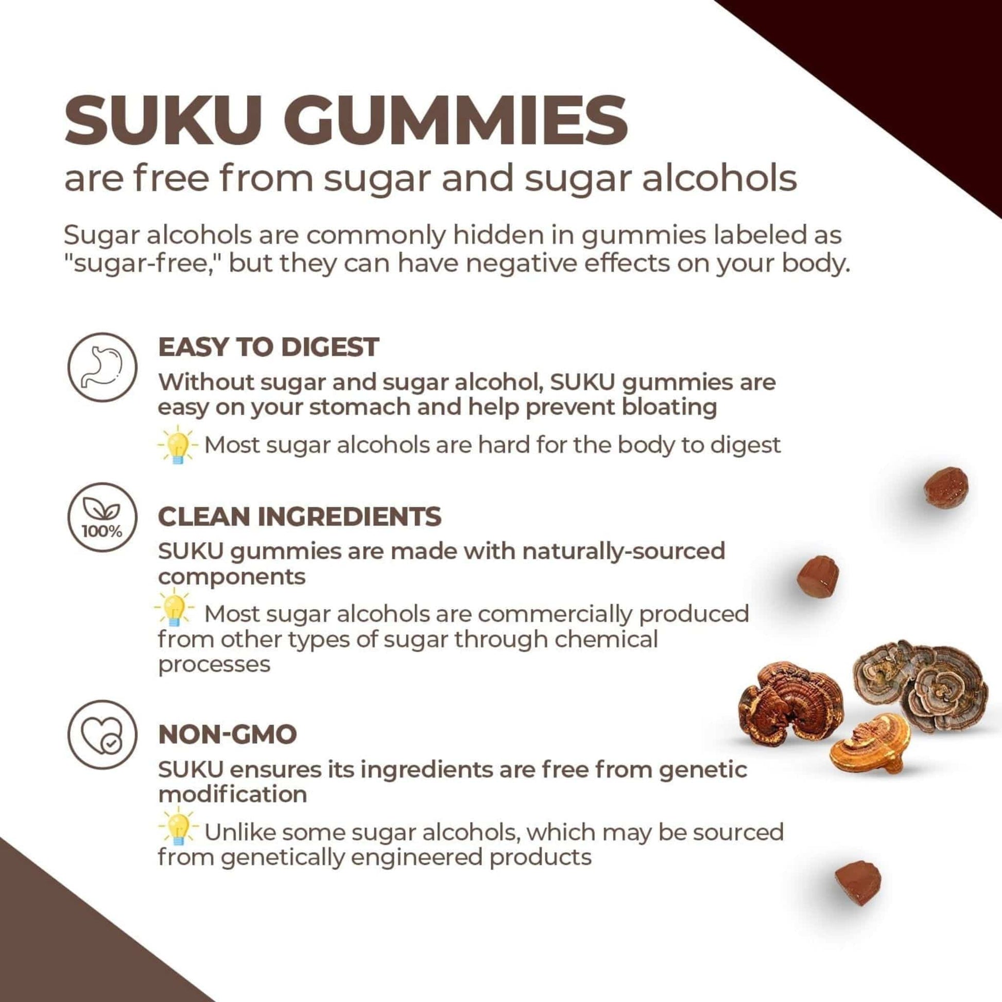 Espresso Decaffeinated Flavour, 60 Gummies | Suku Vitamins Super Mushrooms