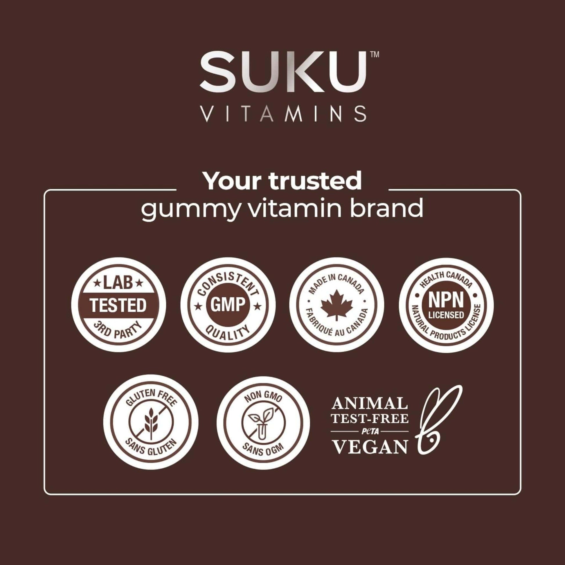 Espresso Decaffeinated Flavour, 60 Gummies | Suku Vitamins Super Mushrooms