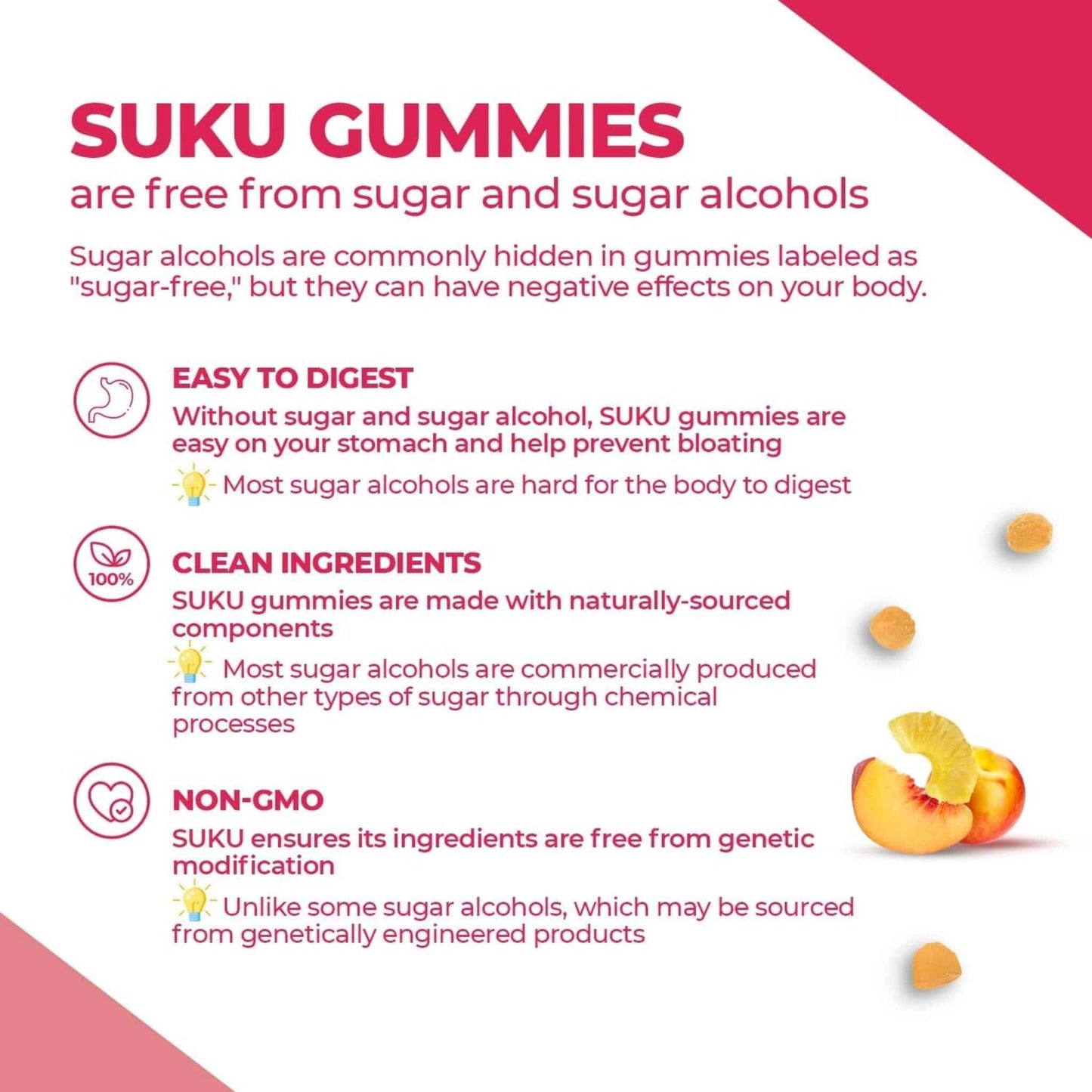 Peach and Pineapple Flavour, 60 Gummies | SUKU Vitamins The Complete Women's Multi