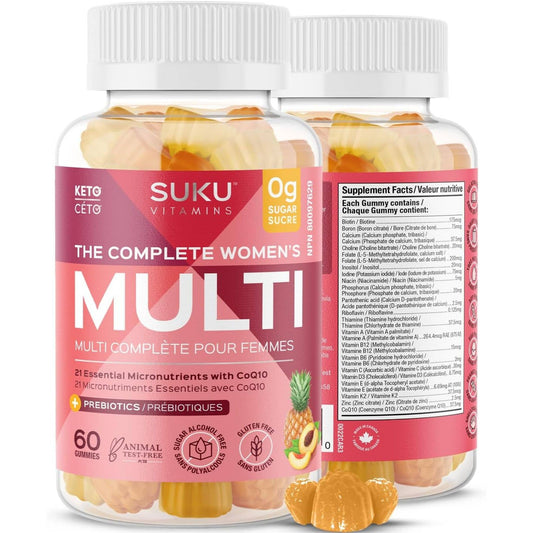 Peach and Pineapple Flavour, 60 Gummies | SUKU Vitamins The Complete Women's Multi
