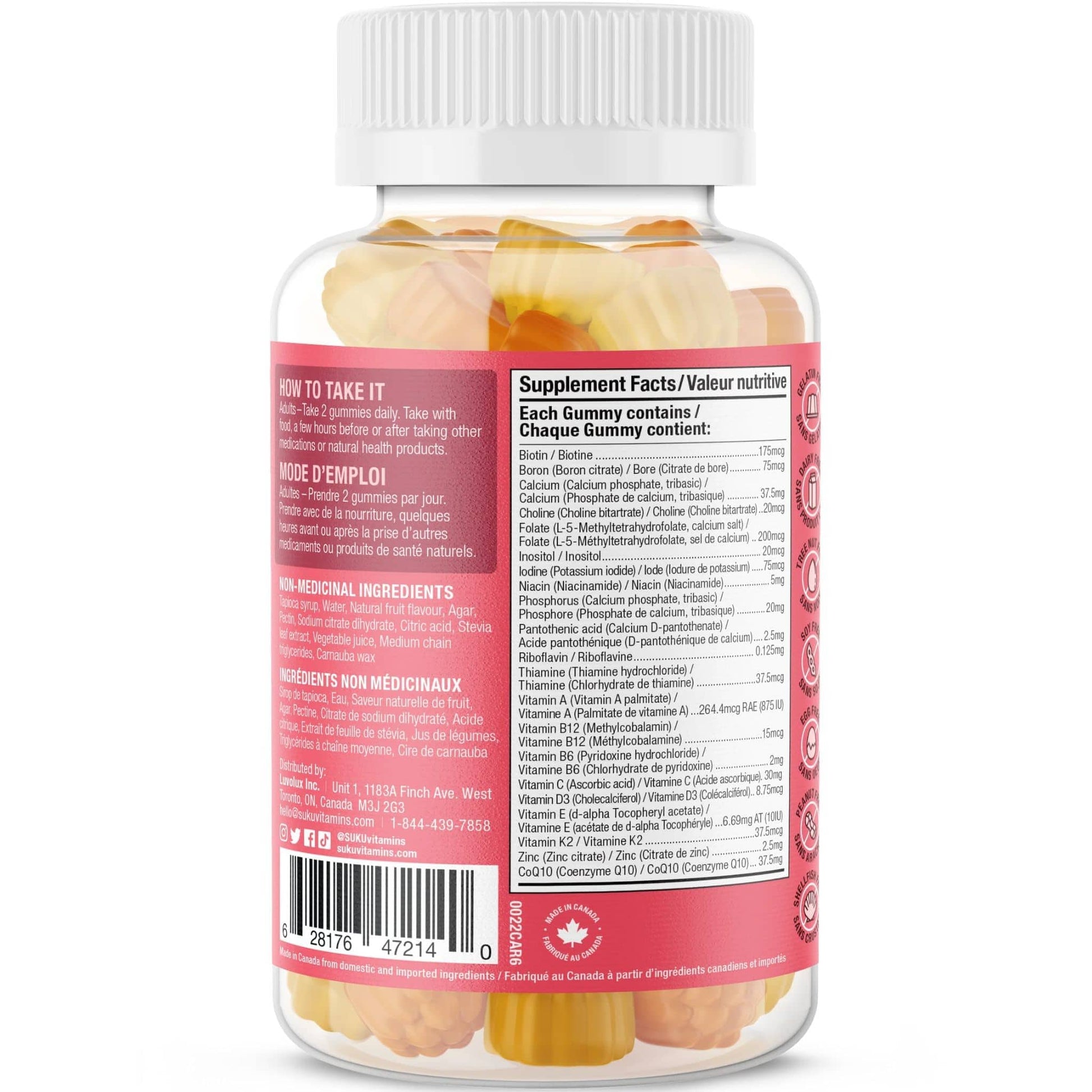 Peach and Pineapple Flavour, 60 Gummies | SUKU Vitamins The Complete Women's Multi