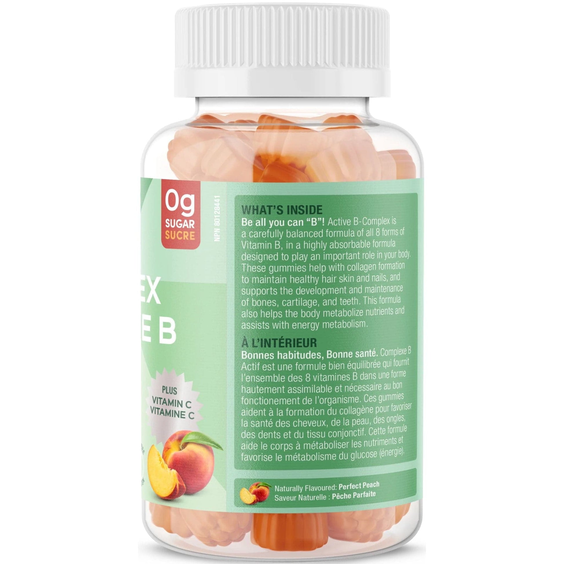Peach Flavour, 60 Gummies | Suku Vitamins Active B-Complex Gummies