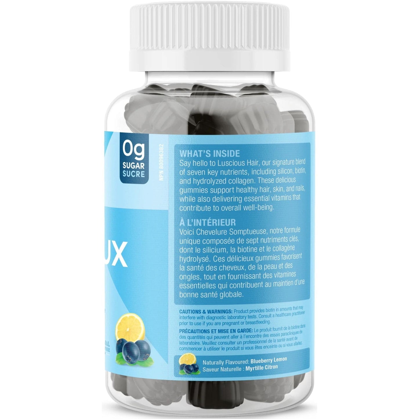 Blueberry Lemon Flavour, 60 Gummies | Suku Vitamins Luscious Hair (Silicon, Collagen & Biotin for Hair, Skin & Nails)