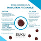 Blueberry Lemon Flavour, 60 Gummies | Suku Vitamins Luscious Hair (Silicon, Collagen & Biotin for Hair, Skin & Nails)