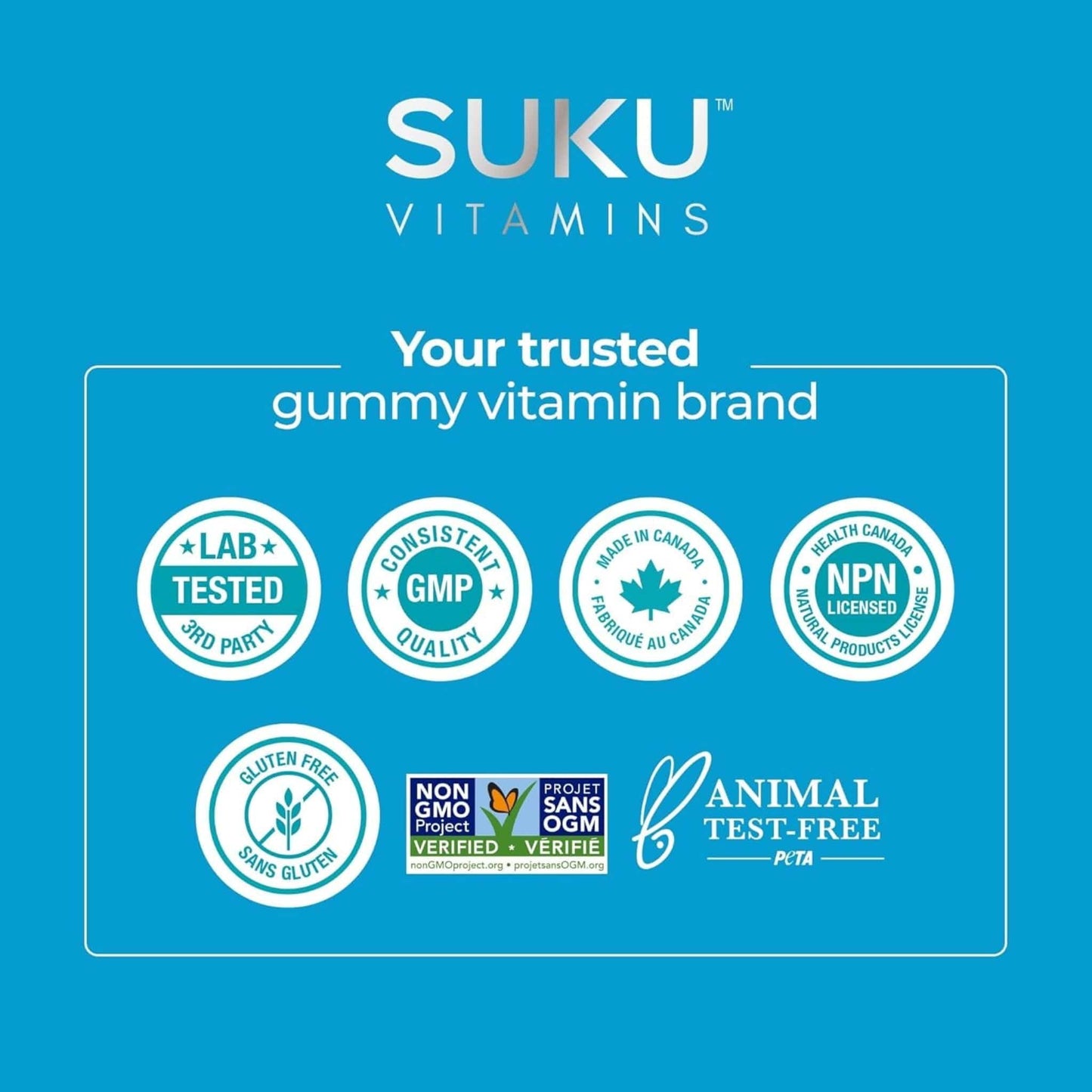 Blueberry Lemon Flavour, 60 Gummies | Suku Vitamins Luscious Hair (Silicon, Collagen & Biotin for Hair, Skin & Nails)