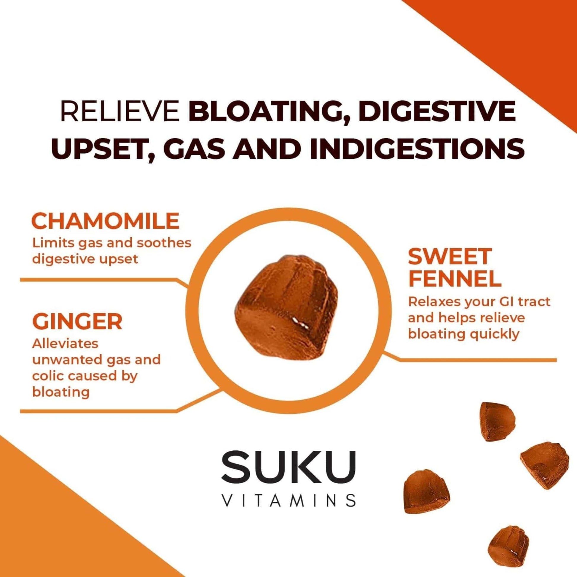 Peach Berry Flavour, 60 Gummies | Suku Vitamins Debloat