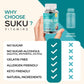 Passion Fruit and Blackberry Flavour, 60 Gummies | Suku Vitamins Buh Bye Stress Gummies (GABA, Rhodiola, L-Theanine & Lemon Balm)