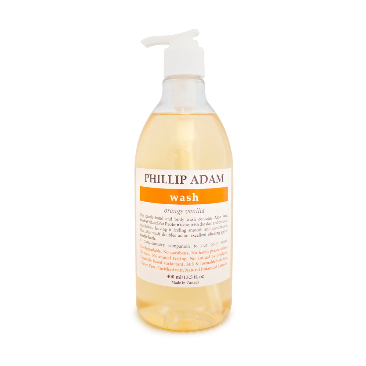 Phillip Adam Hand and Body Wash with Aloe, Jojoba and Pea Protein, 6 Scents, 60ml, 400ml or 1L - Coconut / 400ml