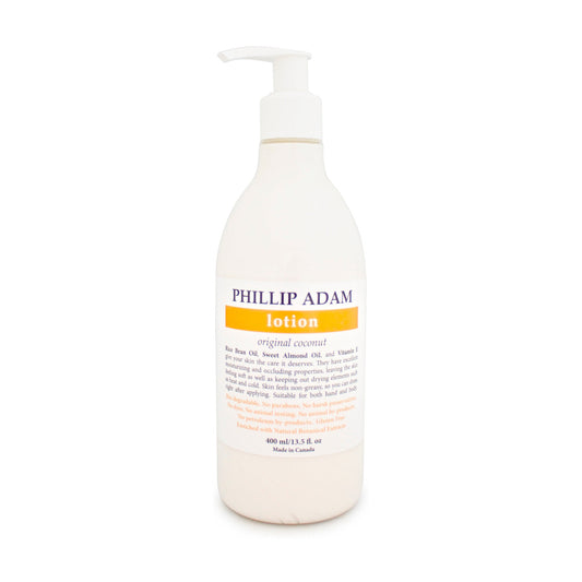 Phillip Adam Non-Greasy Hand and Body Lotion with Rice Bran and Sweet Almond Oil, 5 Scents, 60ml or 400ml - Coconut / 400ml