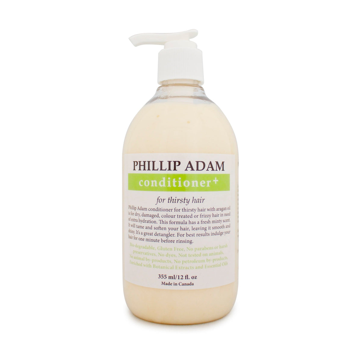 Phillip Adam Thirsty Hair Conditioner+, Deep Conditioner with Argan, Moringa and Macadamia for Dry Hair, 355ml