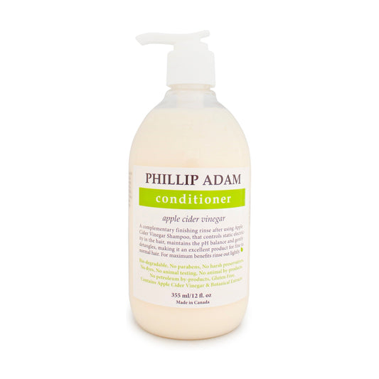 Phillip Adam Apple Cider Vinegar Conditioner, Light Everyday Detangler, 5 Scents, 60ml, 355ml or 1L - Original (Green Apple) / 355ml