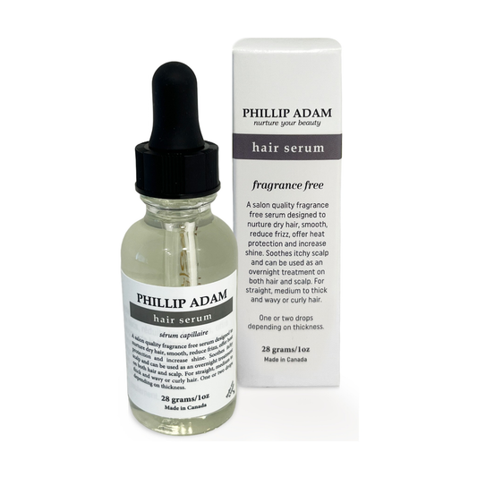 Phillip Adam Hair Serum with Argan, Macadamia, Jojoba and Baobab Oils, Frizz and Shine, Fragrance Free or Rosemary Mint, 28g - Fragrance Free