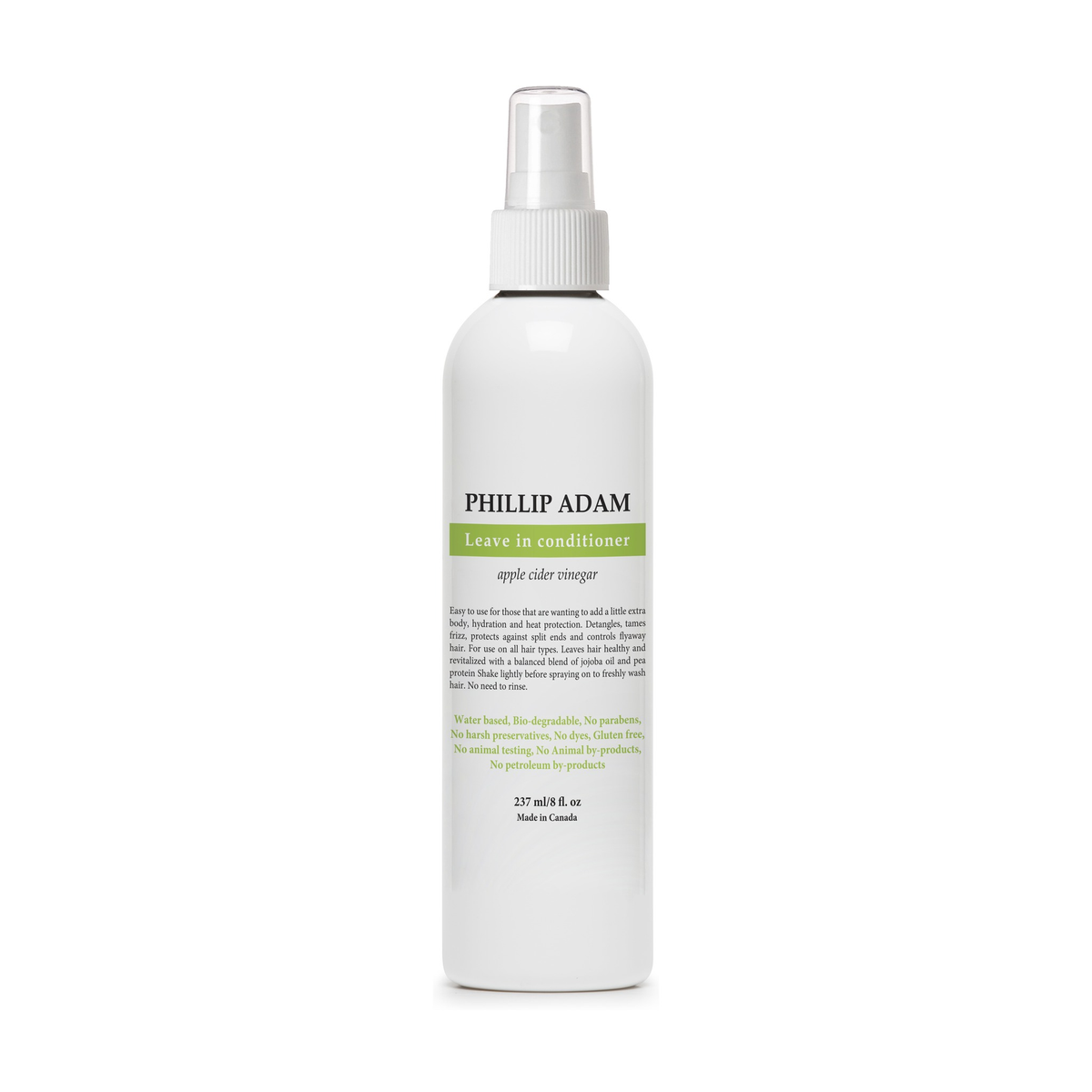 Phillip Adam Leave-In Conditioner Spray with Jojoba and Pea Protein, Detangler, Apple, Orange Vanilla or Fragrance Free, 237ml - Original (Apple)
