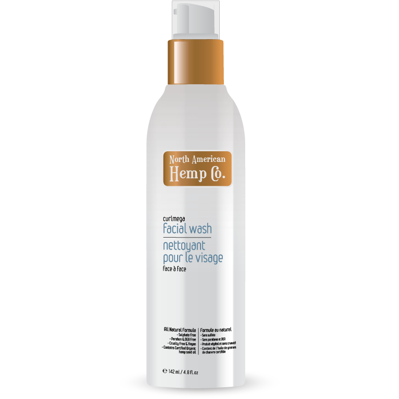 North American Hemp Co. Hydrating Face Wash with Hemp Seed Oil, Daily Foaming Cleanser and Makeup Remover, 142ml