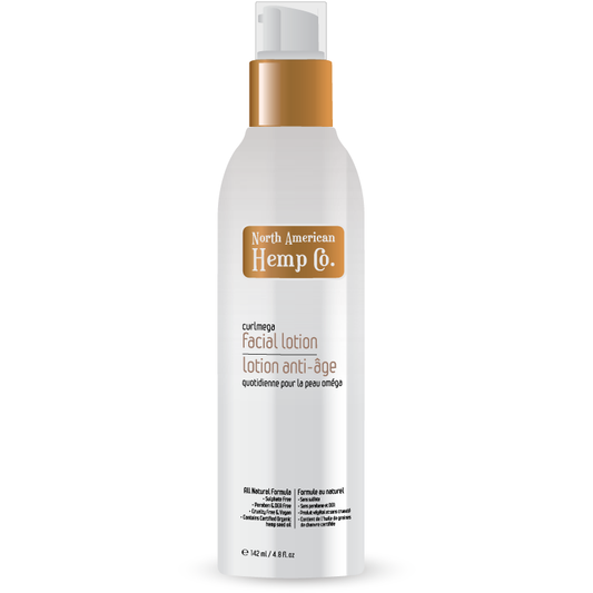 North American Hemp Co. Omega Anti-Age Facial Lotion with Hemp Seed Oil, Vitamins A, C and E and Hyaluronic Acid, 142ml