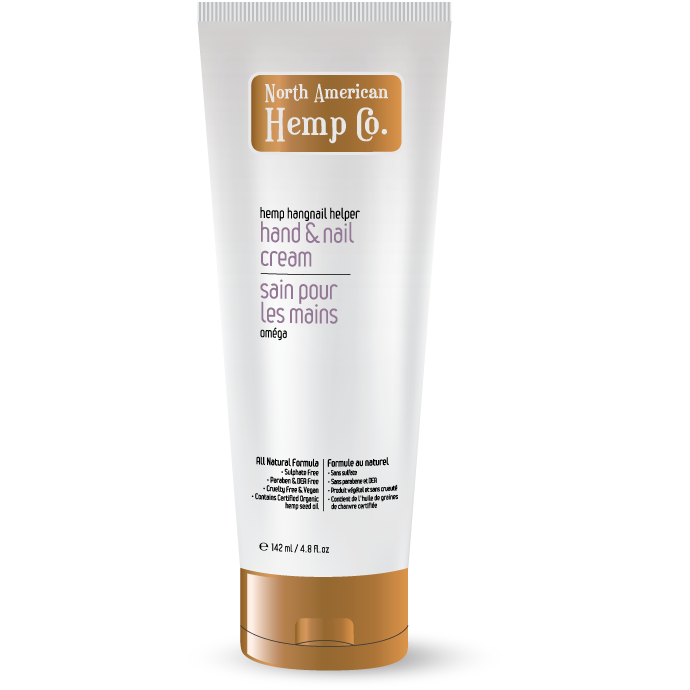 North American Hemp Co. Hangnail Helper Hand & Nail Cream with Hemp Seed Oil, Vitamins A and E and Keratin, 50ml