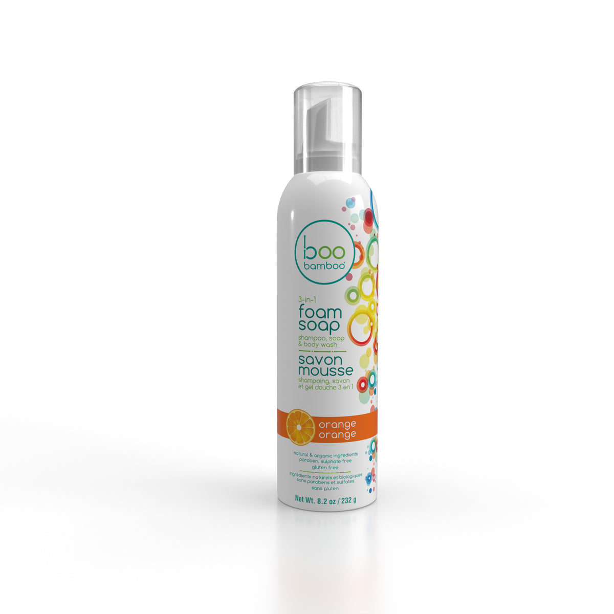 Boo Bamboo Kids 3-in-1 Foam Soap Orange